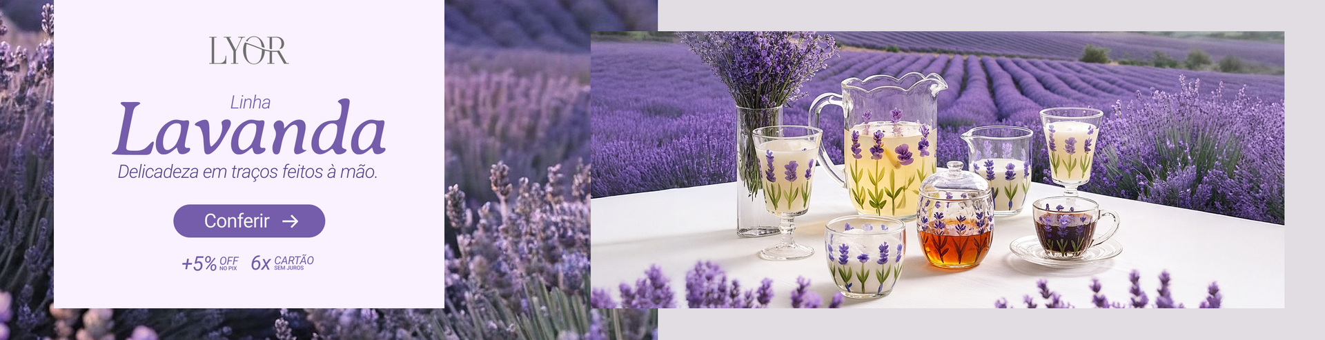 Linha Lavanda Hand Painting